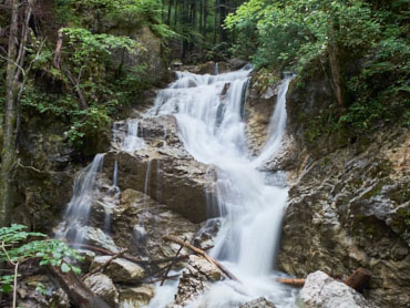 Click to view the Bavarian Alps waterfall photo