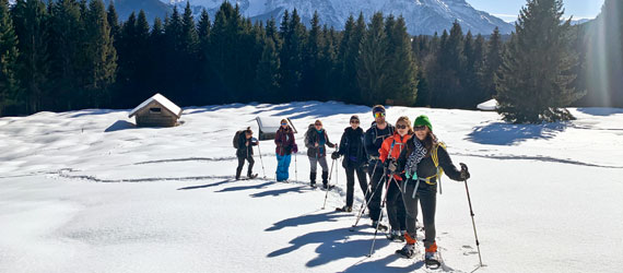 Snowshoe hikers