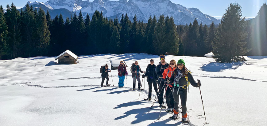 Snowshoe hikers