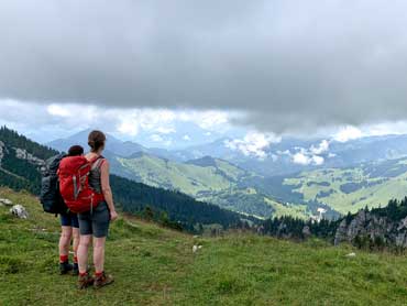 Girls in the mountains