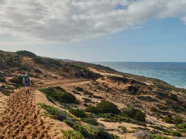 View across coastline wtih cliffs and ocean